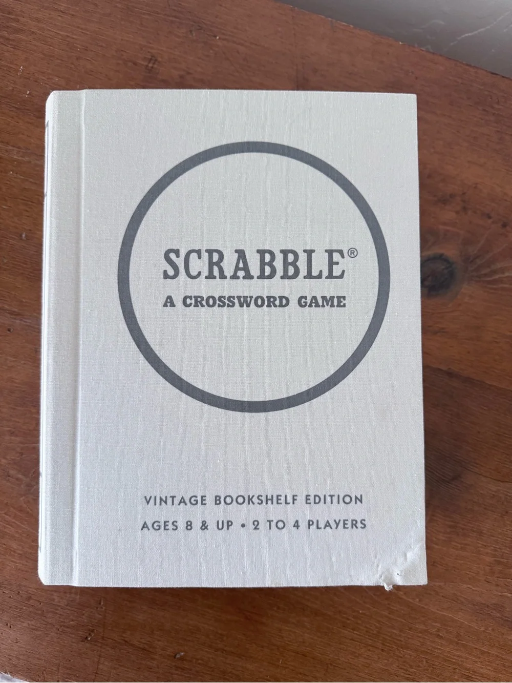 Vintage Bookshelf Edition Crossword Game - White